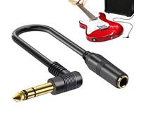 Generico Right Angle Audio Extension Cable | 1/4 Inch Stable Transmission Plug-and-Play Pure Sound | Male to Female Stereo Audio Cable | for Guitars Microphones Mixing Consoles, Recordings