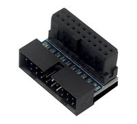 Generico Right Angle Cable Runner - 20 Pin Male To Female, 1 Inch External Power Board, Weatherproof Desktop System Component, Durable Black Fastener | Wiring Aid For Game Rooms & PCs