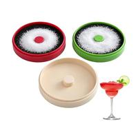 Genérico Rimmer per bevande con vassoio a 3 livelli e spugna per alimenti | Bicchieri per margherita per succo di lime, zucchero, guarnizione, Bloody Mary, Gimlet, in casa