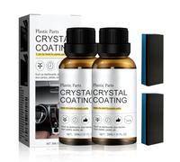 Generico Rinnova Plastiche Auto Nero, 2025 Nuovo Ceramica Trim Coat Kit, Protegge e Lucida Cruscotti e Superfici in Plastica, Protezione UV Asciugatura Rapida Antisbiadimento per Auto Moto (2 Pezzi)