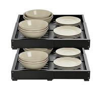 Generico Ripiani Estraibili per Armadietti da Cucina | Portapiatti Telescopico - Ripiani estraibili per dispensa,per Casa, Dispensa, Lavanderia, Dormitorio, Ufficio