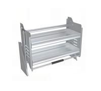 Generico Ripiano Estraibile A 2 Livelli In Lega Di Alluminio, Cestello Di Sollevamento A Parete Regolabile For Carichi Pesanti, Piatto For Armadietto Da Cucina E Portaspezie(700 cabinet)