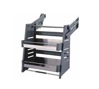 Generico Ripiano Estraibile A 2 Livelli, Organizer For Portaspezie Montato A Parete For Sollevare Lo Spazio Interno Salvaspazio, For Dispensa E Armadio Del Bar-caffetteria(76-77cm)