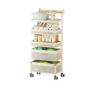 Generico Ripiano Girevole For Verdure, Cestello Girevole Con Manico In Legno, Organizzatore Quadrato, Cestino Rimovibile For Patate, Frutta E Cipolla(Color 1,5 tiers)