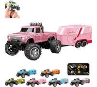 Generico Riprush Mini Monster 1:64 Off-Road LED Alloy Racer, 3-Speed Modes, 360° Flip Rip Rush Alloy Racer with LED Lights, Unleash Adventure, Build Skills (Type C)