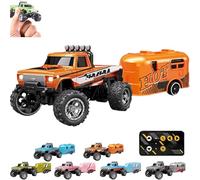 Generico Riprush Mini Monster 1:64 Off-Road LED Alloy Racer, 3-Speed Modes, 360° Flip Rip Rush Alloy Racer with LED Lights, Unleash Adventure, Build Skills (Type E)