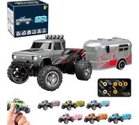 Generico RipRush Mini Monster 1:64 Off-Road LED Alloy Racer, 3-Speed Modes, 360° Flip Rip Rush Alloy Racer with LED Lights, 2.4GHz Racing System, Speed/Steering Adjustable (C)