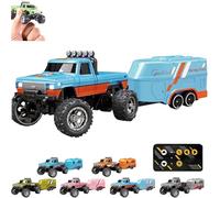 Generico Riprush Mini Monster 1:64 Off-Road LED Alloy Racer, 3-Speed Modes, 360° Flip Rip Rush Alloy Racer with LED Lights, Unleash Adventure, Build Skills (Type B)