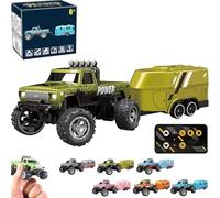 Generico RipRush Mini Monster 1:64 Off-Road LED Alloy Racer, 3-Speed Modes, 360° Flip Rip Rush Alloy Racer with LED Lights, 2.4GHz Racing System, Speed/Steering Adjustable (D)