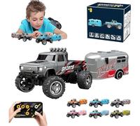 Generico Riprush Mini Monster 1:64 Off-Road LED Alloy Racer,360° Flip Rip Rush Alloy Racer with LED Lights,3-Speed Modes,Built for Stunts,Made to Flex,Unleash Adventure (Black)