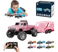 Generico Riprush Mini Monster 1:64 Off-Road LED Alloy Racer,360° Flip Rip Rush Alloy Racer with LED Lights,3-Speed Modes,Built for Stunts,Made to Flex,Unleash Adventure (Pink)