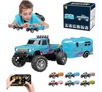 Generico Riprush Mini Monster 1:64 Off-Road LED Alloy Racer,360° Flip Rip Rush Alloy Racer with LED Lights,3-Speed Modes,Built for Stunts,Made to Flex,Unleash Adventure (Sky Blue)