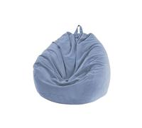 Generico Rivestimento Bean Bag In Velluto A Coste Contenitore Peluche Tessuto Resistente Facile Pulizia For Ambiente Ordinato(Light blue,85 * 110cm)