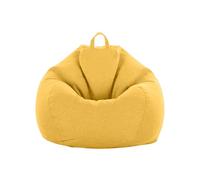 Generico Rivestimento Reversibile For Poltrona Bean Bag Protezione Mobile Copriletto For Divano Pouf Ottomano Con Cerniera Invisibile Aggiornamento Arredo Casa(Yellow,80 * 90cm)