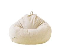 Generico Rivestimento Reversibile For Poltrona Bean Bag Protezione Mobile Copriletto For Divano Pouf Ottomano Con Cerniera Invisibile Aggiornamento Arredo Casa(Beige,80 * 90cm)