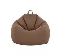 Generico Rivestimento Reversibile For Poltrona Bean Bag Protezione Mobile Copriletto For Divano Pouf Ottomano Con Cerniera Invisibile Aggiornamento Arredo Casa(Brown,80 * 90cm)