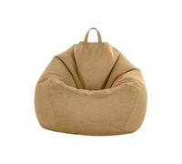 Generico Rivestimento Reversibile For Poltrona Bean Bag Protezione Mobile Copriletto For Divano Pouf Ottomano Con Cerniera Invisibile Aggiornamento Arredo Casa(Light brown,80 * 90cm)