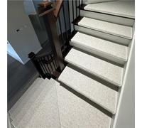 Generico Rivestimento Scala Interna 22 24 Cm Tappetini per Scale Extra Larghi Oltre Il Bordo, Copriscale A Toro per Gradini in Legno, Passatoia Scale Bianco, Esteticamente(16 PCS,L W 70cm x 24cm)