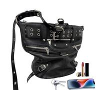 Generico Rivet Bag, Bucket Shaped Shoulder Bag with Metal Studs, Large Capacity Rivet Tote Bags, Dark Style Unique Purse for Daily Use, Fashionable Handbag for Women