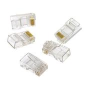 Generico RJ12 6P6C Connettore Adattatore per Cavo Ethernet in plastica modulare Riutilizzabile di Rete per Cavo a Nastro 20 Pezzi Pratico e Deft
