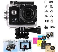 Generico Roamix Vision 4k Action Camera, Roamix Vision+ 4k, HD Waterproof Sports Cam, with Wi-Fi, 140° Wide-Angle Lens (Black,8g)