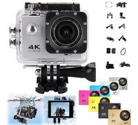Generico Roamix Vision 4k Action Camera, Roamix Vision+ 4k, HD Waterproof Sports Cam, with Wi-Fi, 140° Wide-Angle Lens (White,8g)