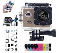Generico Roamix Vision 4k, Roamix Vision Camera, Roamixs Vision Pro 4k Camera, HD Waterproof Outdoor Underwater Cameras, Diving Sports Cameras with WiFi, 140° Wide-Angle Lens (Gold)