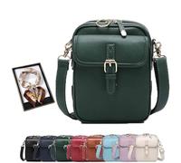 Generico Roarrave Crossbody Leather Bag, Women’s 2025 Vintage, Anti Theft Shoulder Bags, Built in Wallet with Card Slots (green)