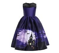 Generico Robe Tutu d'halloween pour Bébé Fille Carnevale e Feste Costume da Regina di Halloween Vestito Mercoledi per Bambini Bebe Enfant Fillette Cosplay