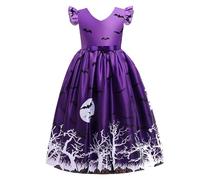 Generico Robe Tutu d'halloween pour Bébé Fille Cosplay Festa Abito Costume da Regina di Halloween Vestito Carnevale per Bambini Jupe Plissée Mi Longue Enfants