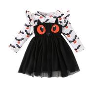 Generico Robe Tutu d'halloween pour Bébé Fille,Costume da Regina Abito Vampiro Costume mercoledì Bambina Halloween Bebe Jupe Plissée Mi Longue Enfants per Carnevale Party Cosplay