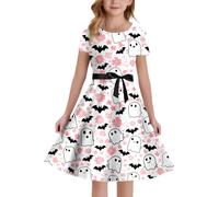 Generico Robe Tutu d'halloween pour Bébé Fille,Costume de Vampiressa Bambina Abito da Vampiro Costume di Travestimento Fancy Dress Halloween Bebe Jupe Bretelles per Bambine 3 Mesi,12 Anni