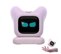 Generico Robot Da Scrivania Con Ia Integrata - Compagno Elettronico Interattivo Con Chat Vocale Intelligente Ed Emozioni Dinamiche. Gadget Tecnologico Creativo E Intelligente for Casa E Ufficio(Pink)