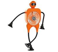 Generico Robot Desk Fan, 23.6x33cm Bendable Robot Cooling Fan, 100-Speed Adjustable Feature, Household Desktop Appliance, Compact Portable Design, Suitable for Home Apartment Study Bedroom