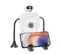 Generico Robot Desk Fan, Bendable Desktop Cooling Fan, 9.29x12.99 Inches with Speed Control, ABS Household, Creative Robot Design, Home Use for Study Bedroom Dormitory Camping