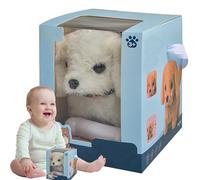 Generico Robot Puppy Toy, Interactive Plush Pet, 5.12x6.5in Realistic Robot Dog, Authentic Walking Barking Wagging, Soft Huggable Design for Kids Girls Boys, Ages 0-3 Years