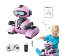 Generico Robot telecomandato per bambini, giocattolo robot per ragazzi e ragazze, Robot telecomandati con occhi LED per ragazze, in movimento interattivo di programmazione di canzoni di danza con r