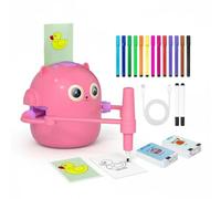 Generico Robottino Che Disegna per Bambini, Robot Interattivo Educativo con 100 Carte da Disegno e 12 Penne Colorate, Giocattolo per Apprendimento Precoce
