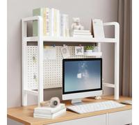 Generico Robusta libreria da scrivania in Metallo salvaspazio con ripiano Aperto - Mobile Contenitore Multifunzionale autoportante per casa, Ufficio, dormitorio, scrivania del Computer - Ottimizza Il