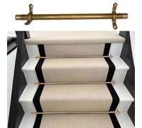 Generico Robuste aste in Ottone per tappeti da Scale - Clip Regolabili per tappeti, 10 Pezzi, Supporti da 117 cm per Decorazione e Sicurezza Domestica - Perfette per rinnovare e Dare Stile alle Scale