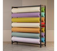 Generico Robusto espositore per Rotoli di Vinile da Pavimento con aste Regolabili - Espositore in Tessuto Tessile Commerciale per pellicole Che cambiano Colore per Auto (14 aste, 150 cm/59 Pollici)