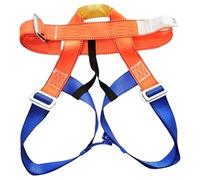 Generico Rock Climbing Waist Belt, Rappelling Harness Gear, Safety Strap for Training Climbing & Mountaineering, Adjustable Polyester Belt, Comfortable Construction Equipment, Orange