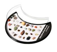 Generico Rock Display Case, Crescent Shaped Gemstone Holder, Storage Organizer with Clear Acrylic, Ergonomic Display Box, Elegant Design with Polished Finish, Crystal Accessory for Healing Meditation