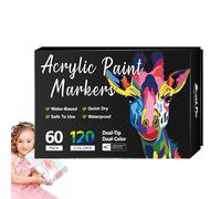 Genérico Rock Painting Pens Set - Markers Double Tip, Permanent Fade Resistant Ink, Durable Art Tools, Smooth Drawing Supplies | Craft For Artists Paper Glass Wood Canvas Ceramic