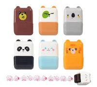 Generico Roller Stamps for Kids, Kids Art Projects Animal Roller Stamp Set, 6 Pieces Cute Cartoon Painting Toys for Family Crafting, Creative Projects, Classroom Art Lessons, Journals