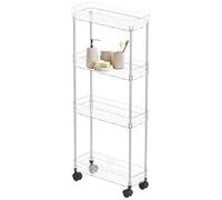 Generico Rolling Cart, Layered Organizer with Wheels, Multifunctional Tiered Storage Rack, 1650g Portable Shelf Organizer, Space Saving Utility Kart for Bath, Living Room, Kitchen