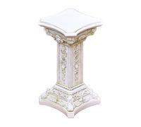 Generico Roman Column | Greek Column Pedestal Statue | Floral Carving Vintage Figurine Ornament for Outdoor Garden Kitchen Dining Table Wedding Ceremony Event
