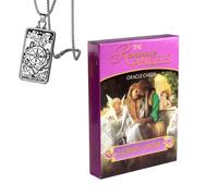 Generico Romance Angels Oracle Cards - Pocket Edition, carta rame, ideale per principianti, include carte e collana