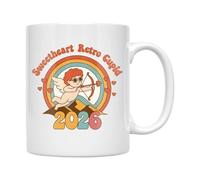 Generico Romantic Ceramic Cup, Valentines Drinking Bottle, 300ml Beverage Mug with Heat Safe Use, Gloss Drinkware Kitchen Accessory, Mug Category with Heart Theme, Coffee Drinkware for Daily Use