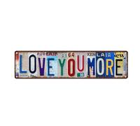 Generico Romantic License Plate - Vintage Style Tin Sign, Compact Weatherproof Home Decoration for Bedroom, Living Room, Porch, Garden, Best Gift for Women, Men, Couples, Polished Edge Protection